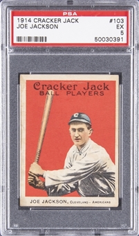 1914 Cracker Jack #103 Joe Jackson – PSA EX 5